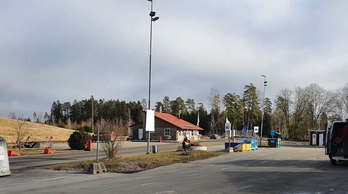 Exteriörbild från Värnamo återvinningscentral