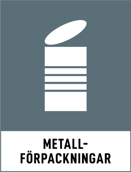 Piktogram för metallförpackningar.