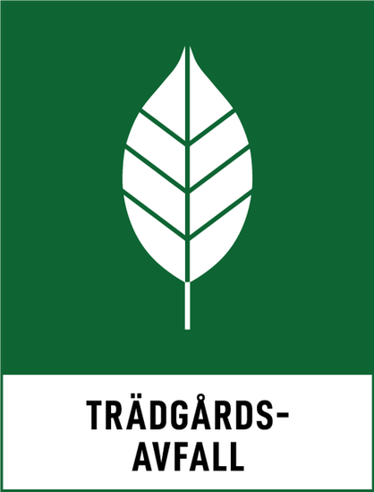 Piktogram trädgårdsavfall.