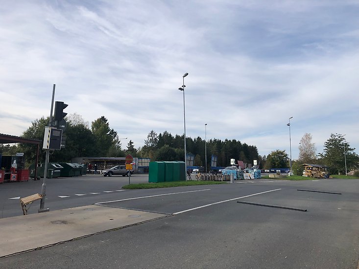 Översiktsbild över Värnamo återvinningscentral.