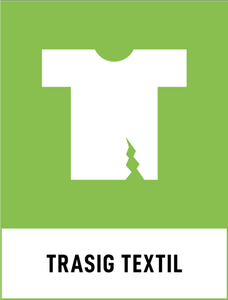 Piktogram trasig textil.